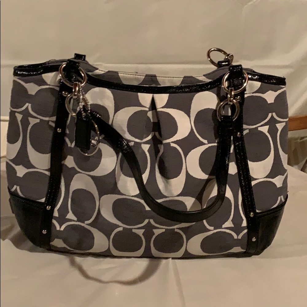 Coach ALEXANDRA CHAIN SHANTUNG TOTE